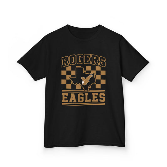 Rogers Eagles Youth T‑Shirt — School Spirit Eagle Logo Tee