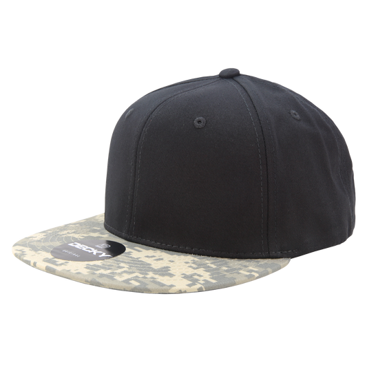 6 Panel High Profile Structured Camo Snapback