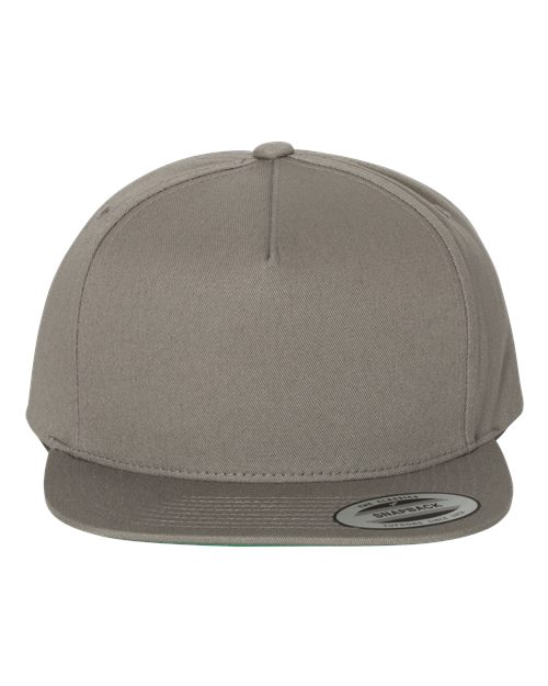 YP Classics Five-Panel Cotton Twill Snapback Cap - Grey