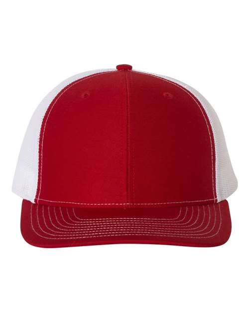Richardson 112 Snapback Trucker Cap - Red/ White