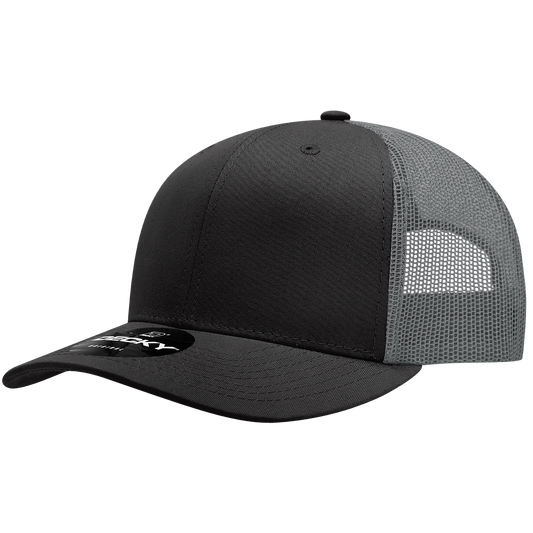 6 Panel Mid Profile Structured Cotton Blend Trucker
