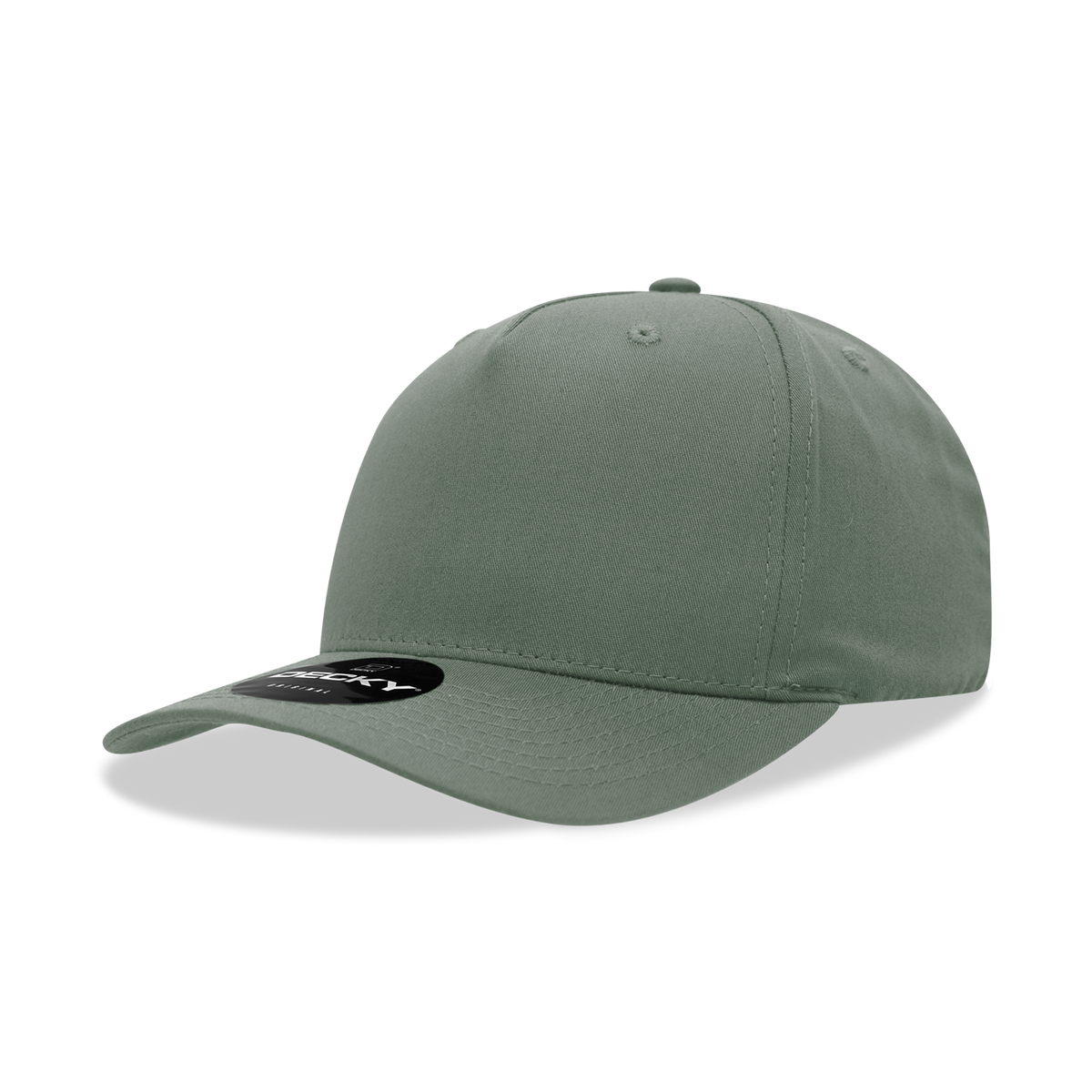 Decky 6024 5 Panel Mid Profile Structured Cotton Blend Cap - Loden