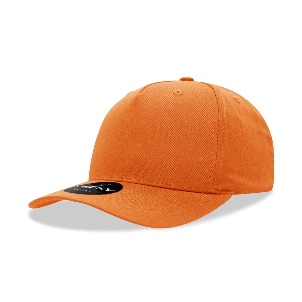 Decky 6024 5 Panel Mid Profile Structured Cotton Blend Cap - Orange