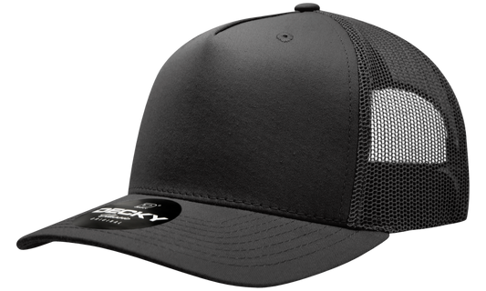 5 Panel Mid Profile Structured Cotton Blend Trucker