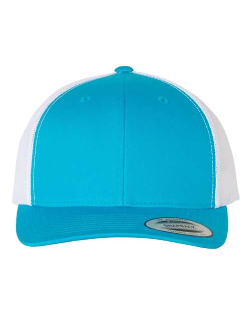 YP Classics Retro Trucker Cap - Turquoise/ White