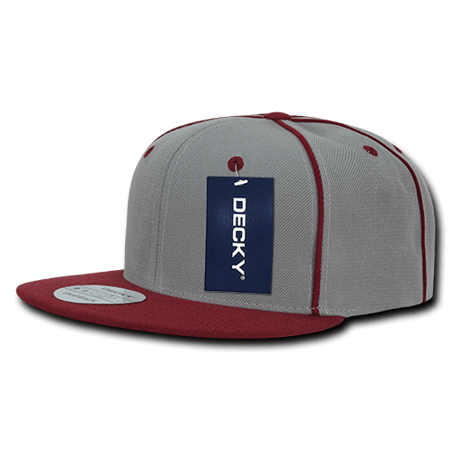 6 Panel High Profile Structured Piped Snapback