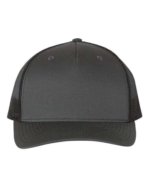 Richardson Charcoal/ Black / Adjustable Richardson 112FP Five-Panel Trucker Cap