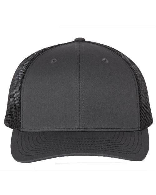 Richardson Charcoal/ Black / OSFM Richardson 112 Snapback Trucker Cap