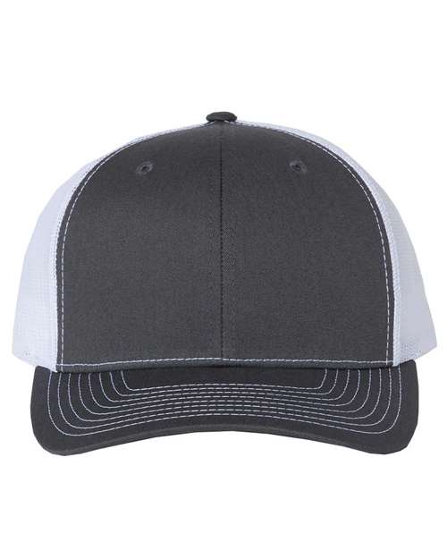 Richardson Charcoal/ White / OSFM Richardson 112 Snapback Trucker Cap
