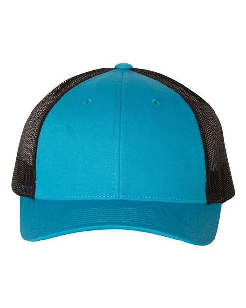 Richardson Cyan/ Black / M/L Richardson 115 Low Pro Trucker Cap
