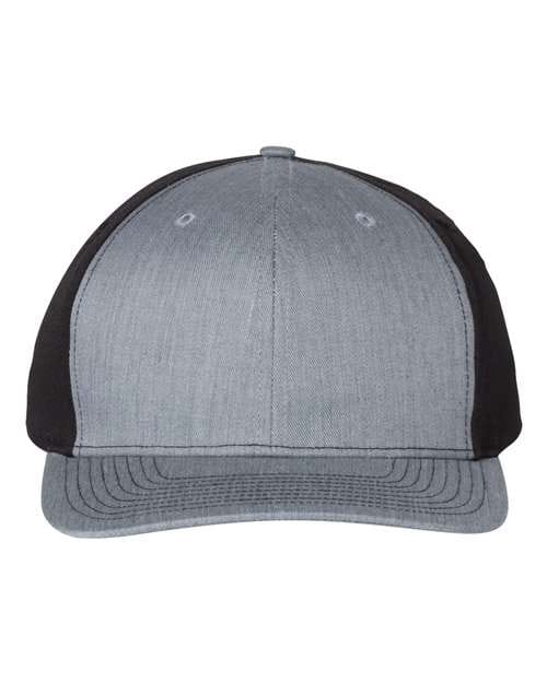 Richardson Heather Grey/ Black / Adjustable Richardson 312Twill Back Trucker Cap