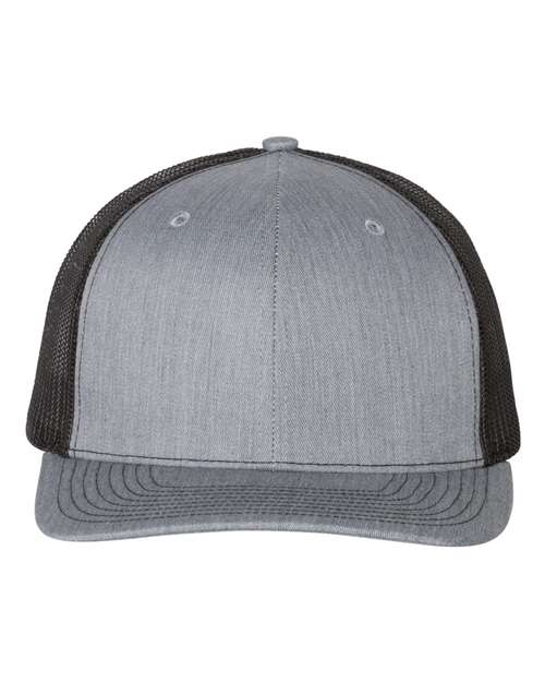 Richardson Heather Grey/ Black / OSFM Richardson 112 Snapback Trucker Cap