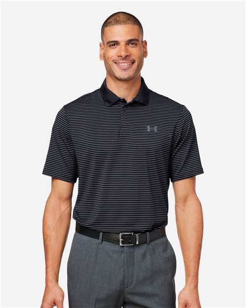 Under Armour Black_001 / S Under Armour Men's 3.0 Striped Perf Polo