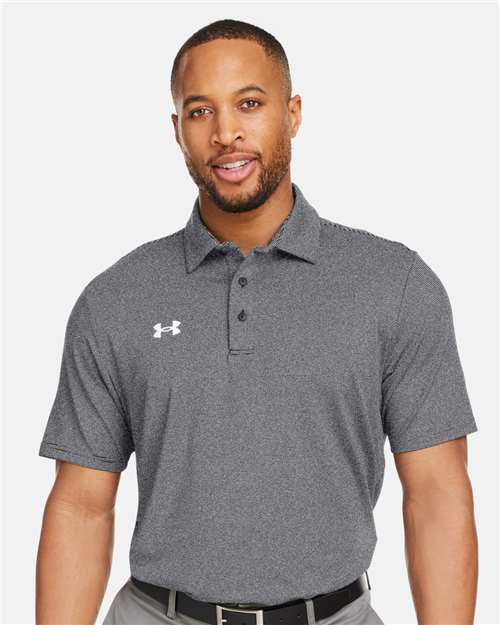 Under Armour Black/ White / S Under Armour Men's Destin Drive Striped Performance Polo