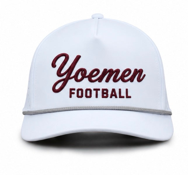 White / Maroon Cameron Yoemen Football rope hat