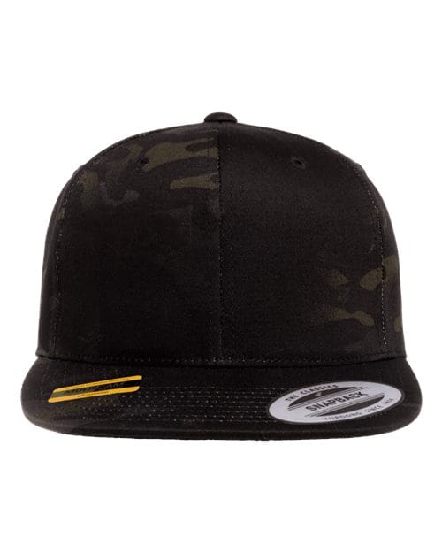 YP Classics Multicam Black / Adjustable Premium Flat Bill Snapback Cap