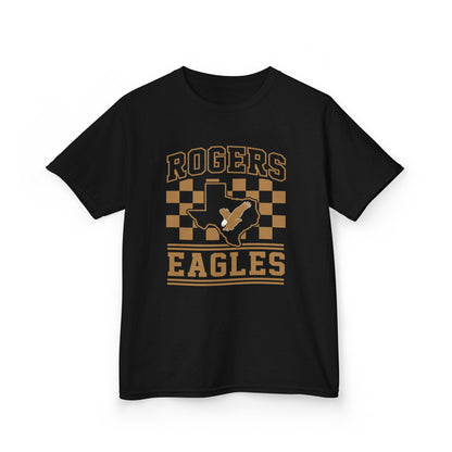 Rogers Eagles Youth T‑Shirt — School Spirit Eagle Logo Tee
