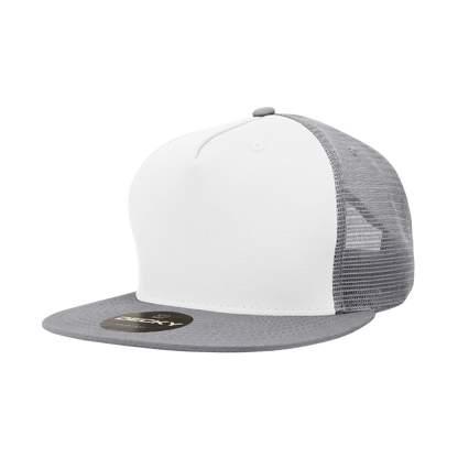 5 Panel High Profile Structured Cotton Blend Trucker