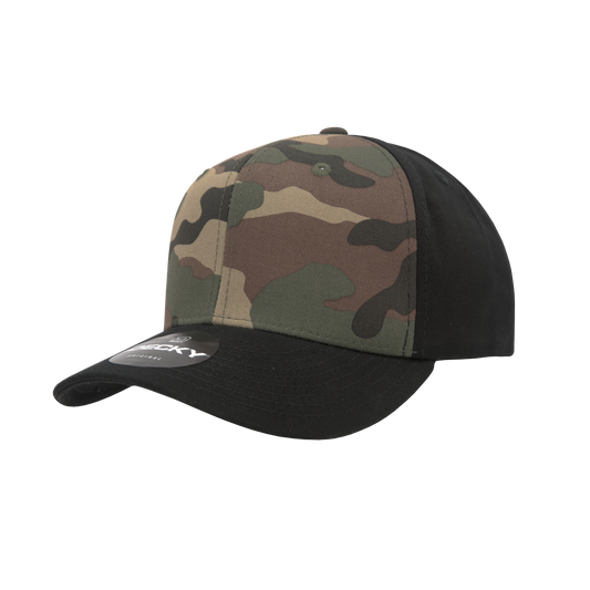 6 Panel Mid Profile Structured Camo Cap