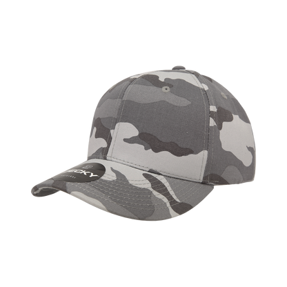 6 Panel Mid Profile Structured Camo Cap