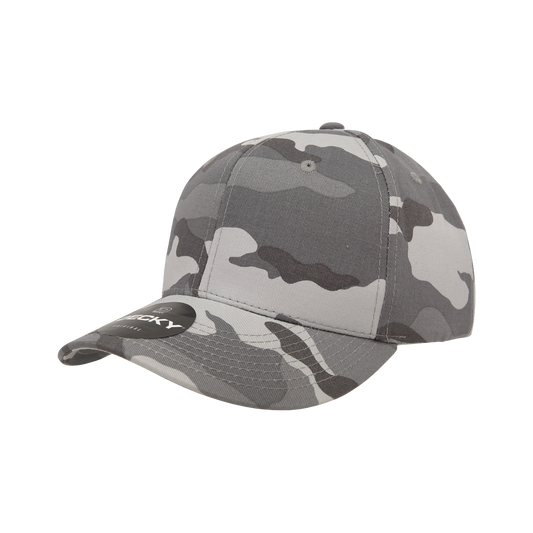 6 Panel Mid Profile Structured Camo Cap