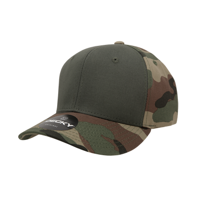 6 Panel Mid Profile Structured Camo Cap