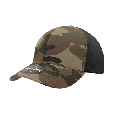6 Panel Mid Profile Structured Camo Cap