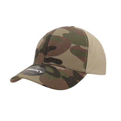 6 Panel Mid Profile Structured Camo Cap