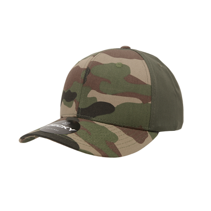 6 Panel Mid Profile Structured Camo Cap