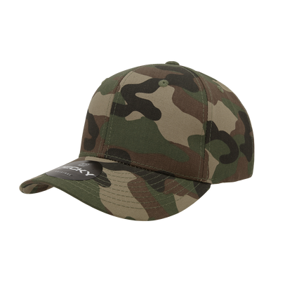6 Panel Mid Profile Structured Camo Cap