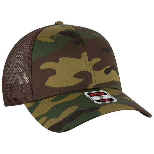 OTTO CAP® Camouflage 6 Panel Low Profile Mesh Back Trucker Hat