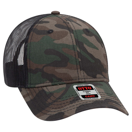 OTTO CAP® Camouflage 6 Panel Low Profile Mesh Back Trucker Hat