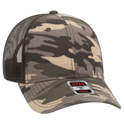 OTTO CAP® Camouflage 6 Panel Low Profile Mesh Back Trucker Hat