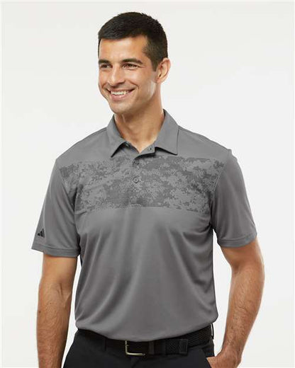 Adidas Men's Camo Chest Print Polo