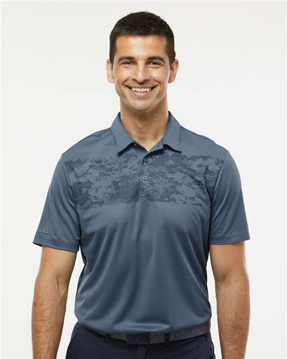 Adidas Men's Camo Chest Print Polo