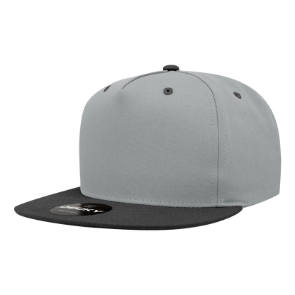 5 Panel High Profile Structured Cotton Blend Snapback