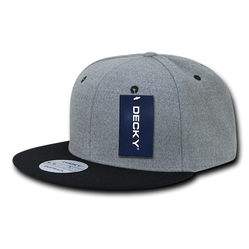 6 Panel High Profile Structured Melton Snapback