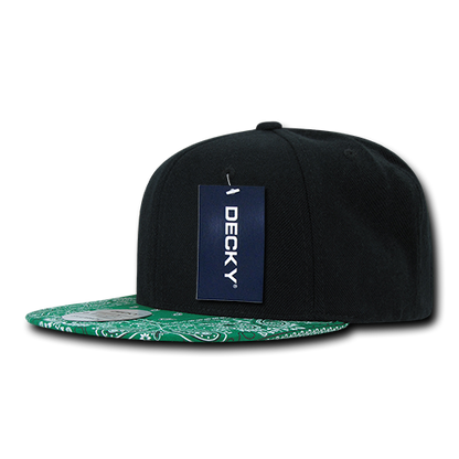 6 Panel High Profile Structured Bandanna Bill Snapback