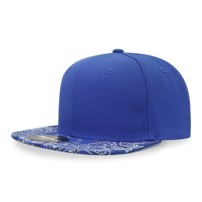 6 Panel High Profile Structured Bandanna Bill Snapback