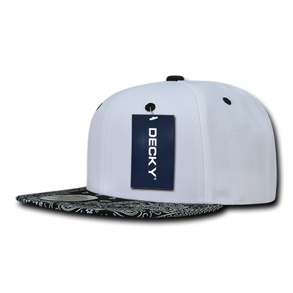 6 Panel High Profile Structured Bandanna Bill Snapback