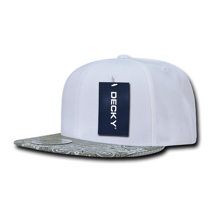 6 Panel High Profile Structured Bandanna Bill Snapback