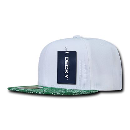 6 Panel High Profile Structured Bandanna Bill Snapback
