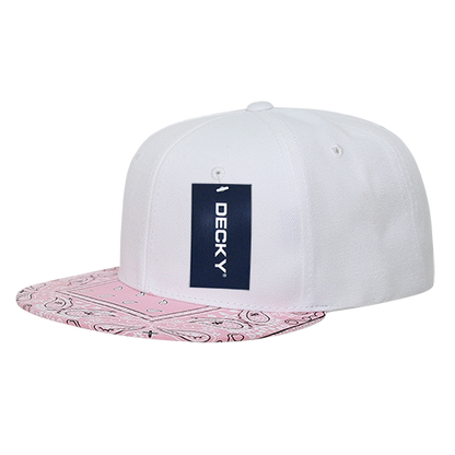 6 Panel High Profile Structured Bandanna Bill Snapback