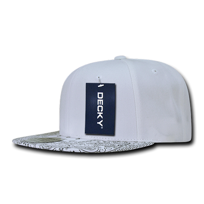 6 Panel High Profile Structured Bandanna Bill Snapback