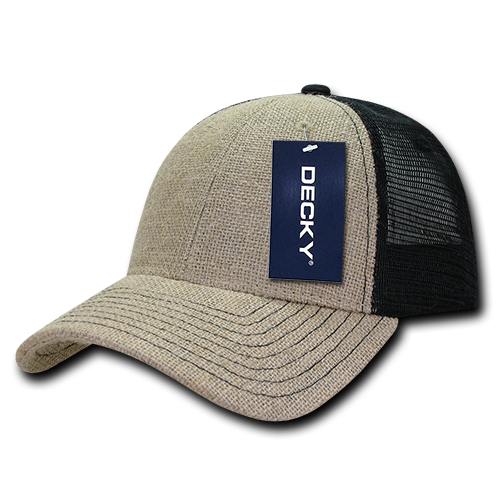 6 Panel Low Profile Structured Jute Trucker