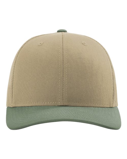 Snapback Trucker Cap - Khaki/ Loden Green CMB