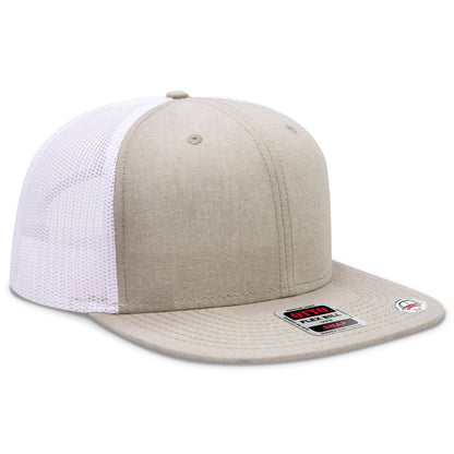 OTTO CAP® OTTO SNAP 6 Panel Pro Style Mesh Back Trucker Snapback Hat