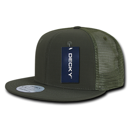 6 Panel High Profile Structured Ripstop Trucker