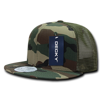 6 Panel High Profile Structured Ripstop Trucker