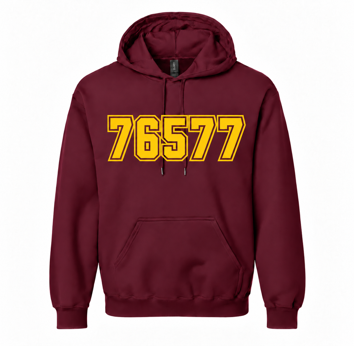 Thorndale Bulldogs 76577 ZIP Code Hoodie - Maroon / Gold